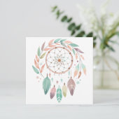 Rustieke Boheemse Droomvanger Save The Date (Staand voorkant)