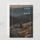 Rustieke Boheemse Full Bleed Foto Moderne bruiloft Save The Date (Voorkant)