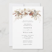 Rustieke Boheemse katoen & eucalyptus bruiloft Kaart (Voorkant)