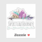 Rustieke Boheemse kristallen & pijl Waterverf Logo Sticker (Vel)