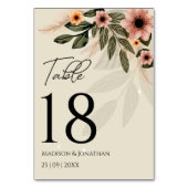 Rustieke Boheemse minimalistische bruiloft Kaart (Achterkant)