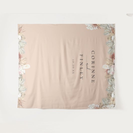 Rustieke Boheemse Oase Lijst Foto achtergrond Wandkleed (Voorkant (horizontaal))