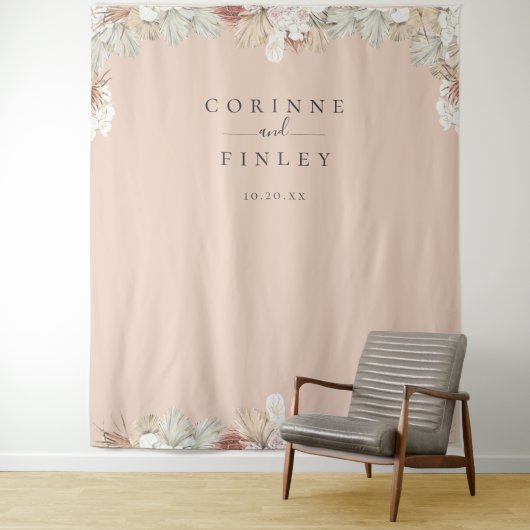 Rustieke Boheemse Oase Lijst Foto achtergrond Wandkleed (In situ)