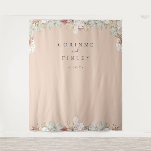 Rustieke Boheemse Oase Lijst Foto achtergrond Wandkleed (Voorkant)