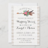 Rustieke Boheemse Pijl Bruiloft Douche Uitnodiging (Voorkant)