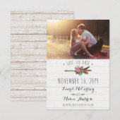 Rustieke Boheemse Pijl Trouwkaart Save The Date (Voorkant / Achterkant)