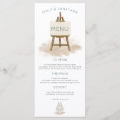 Rustieke Boheemse taart illustratie bruiloft Menu (Voorkant)