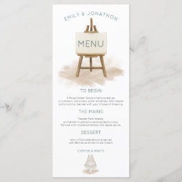 Rustieke Boheemse taart illustratie bruiloft Menu