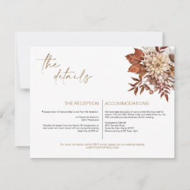 Rustieke Boheemse Terracotta Bloemen Details Kaart