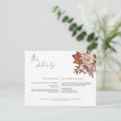 Rustieke Boheemse Terracotta Bloemen Details Kaart (Staand voorkant)