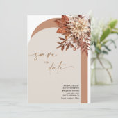 Rustieke Boheemse Terracotta Herfst Arch Bewaar de Kaart (Staand voorkant)