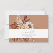 Rustieke Boheemse Terracotta Herfst Floral RSVP Kaart (Achterkant)