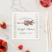 Rustieke Boheemse veren pijl bruiloft receptie Servetten (Insitu)