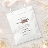 Rustieke Boheemse Veren Pijl Trouw Huwelijkskaartj Bedankzakje (Geknipt)