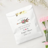 Rustieke Boheemse Veren Pijl Trouw Huwelijkskaartj Bedankzakje (Gezegeld)