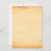 Rustieke Boheemse Zonnebloem Huwelijk Kaart (Achterkant)