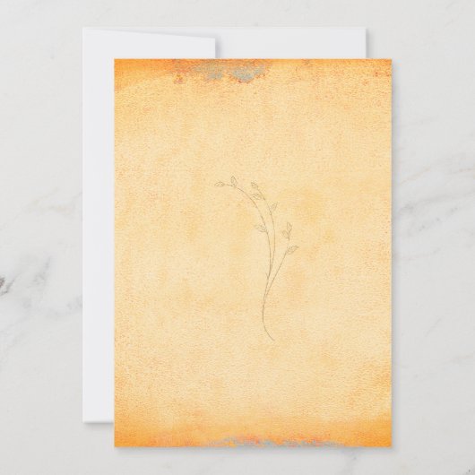 Rustieke Boheemse Zonnebloem Huwelijk Kaart (Achterkant)