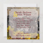 Rustieke Boheemse Zonnebloem Motorfiets Dinner Par Kaart (Achterkant)