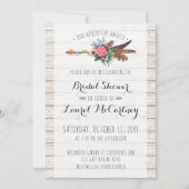 Rustieke Bohemian Arrow bruids douche uitnodiging (Voorkant)