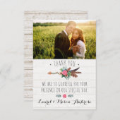 Rustieke Bohemian Arrow bruiloft dank u Bedankkaart (Voorkant / Achterkant)