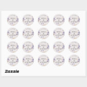 Rustieke bohemian bloemenbruiloft ronde sticker (Vel)