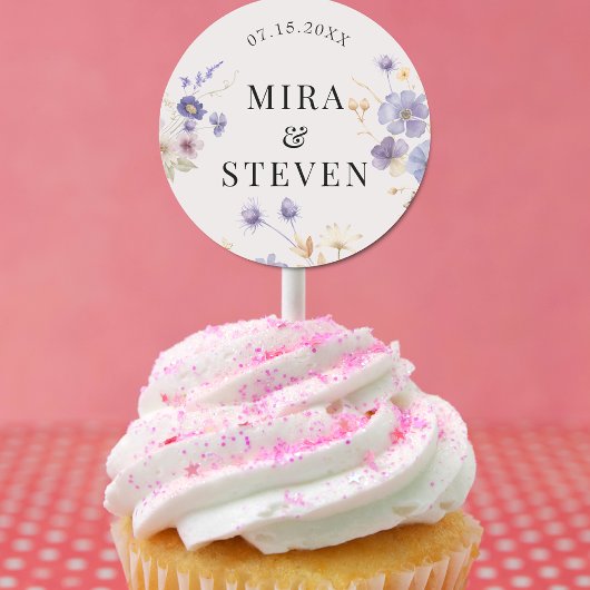 Rustieke bohemian bloemenbruiloft ronde sticker