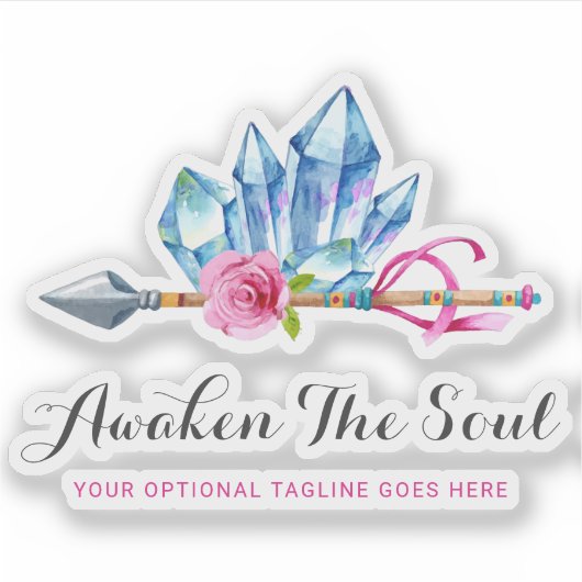 Rustieke Bohemian Crystal Pareltjes Arrow Waterver Sticker (Voorkant)