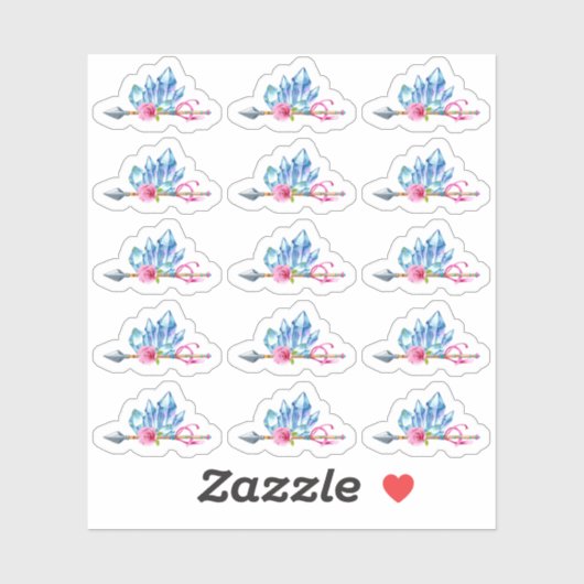 Rustieke Bohemian Crystal Pareltjes Arrow zigeuner Sticker (Vel)