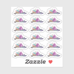 Rustieke Bohemian Crystals & Arrow Waterverf Sheet Sticker