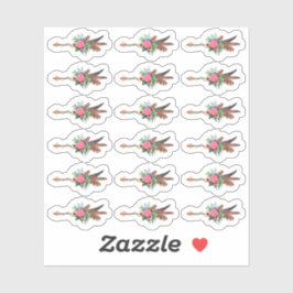Rustieke Bohemian Feather Arrow Floral Planner She Sticker