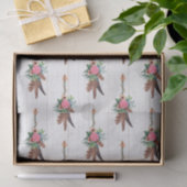 Rustieke Bohemian Feathers & Roos Arrow Bruiloft Tissuepapier (Geschenk)