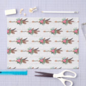 Rustieke Bohemian Feathers & Roos Arrow Bruiloft Tissuepapier (Craft)