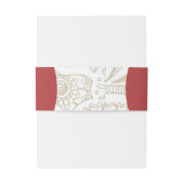 Rustieke Bohemian Mahogany Wedding Suite Belly Ban Uitnodigingen Wikkel (Achterkant Voorbeeld)