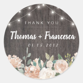 Rustieke Bohemian String Lights Bloemen Stickers