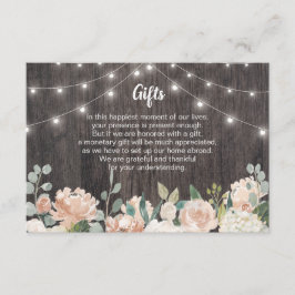 Rustieke Bohemian String Lights Wedding Gift Guide Bedankkaart