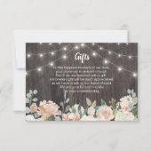 Rustieke Bohemian String Lights Wedding Gift Guide Bedankkaart (Voorkant)