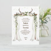 Rustieke bohemien | Boho Canopy Wedding Kaart (Staand voorkant)