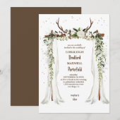 Rustieke bohemien | Boho Canopy Wedding Kaart (Voorkant / Achterkant)