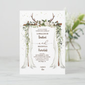 Rustieke bohemien | Boho Canopy Wedding Kaart (Staand voorkant)