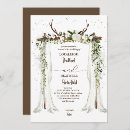 Rustieke bohemien | Boho Canopy Wedding Kaart