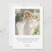 Rustieke Boho 2 Foto's Liefde & Dank Bruidsfeest  Bedankkaart (Achterkant)