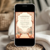 Rustieke Boho Aardse Bloemen Indische Camel Weddin Kaart