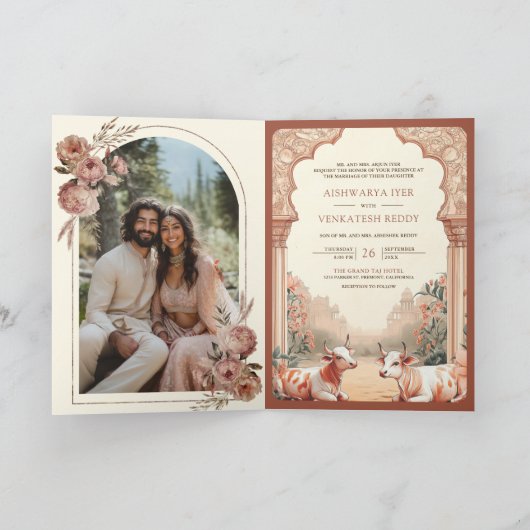 Rustieke Boho Aardse Bloemen Indische Koe bruiloft (Binnen)