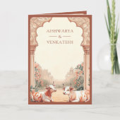 Rustieke Boho Aardse Bloemige Indiase Koe Huwelijk (Voorkant)