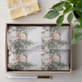 Rustieke BOHO Aquarel Sneeuwman Kerstmis Tissuepapier (Geschenk)