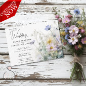 Rustieke Boho Aquarel Wilde Bloemen Kaart
