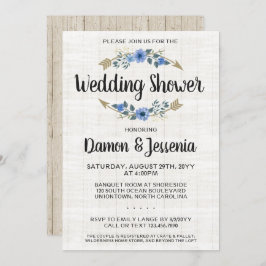 Rustieke Boho Arrow Floral bruiloft douche uitnodi Kaart