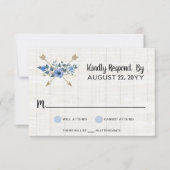 Rustieke Boho Arrows Waterverf Bloemenbruiloft RSV RSVP Kaartje (Voorkant)