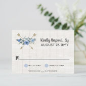 Rustieke Boho Arrows Waterverf Bloemenbruiloft RSV RSVP Kaartje (Staand voorkant)