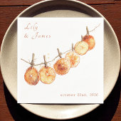 Rustieke Boho Autumn Dried Sinaasappel Garland bru Servet